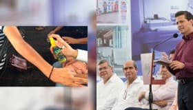 En el evento de Peña en Apatzingán, rocían con repelente a los asistentes