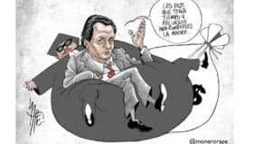 "Amparado", cartón de @monerorape