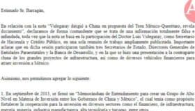 SRE niega que Videgaray haya dirigido propuesta de Tren México-Querétaro, pero no refuta documento (Video)