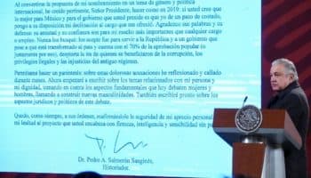 Tumban feministas nombramiento de Salmerón; lo quiero como asesor, dice AMLO