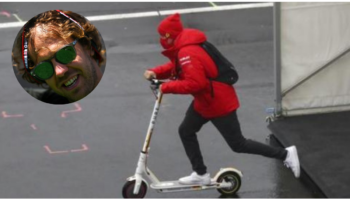 F1: Persigue Sebastian Vettel, en patín eléctrico, a ladrones por Barcelona | Tuit