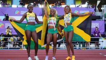 Eugene 2022: Jamaica hace el 1-2-3 en los 100 metros planos femenil  | Video