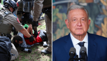 AMLO cuestiona represión de EU contra manifestantes a favor de Palestina