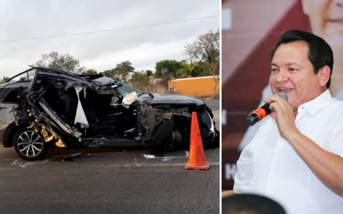 Joaquín 'Huacho' Díaz, candidato de Morena en Yucatán, sufre un accidente automovilístico