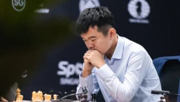 Ajedrez: Inicia preciso Liren Ding la defensa de su título mundial | Video