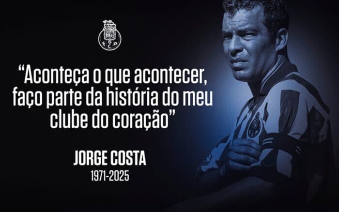 Se despedirá Oporto de Jorge Costa con homenaje este miércoles