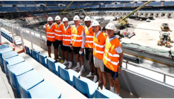 Visitan "maestros de obra" el Estadio Santiago Bernabéu | Video