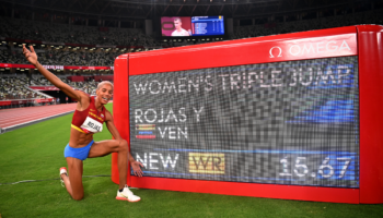 Tokio 2020: Pega Yulimar Rojas un salto de oro y récord del mundo | Tuit