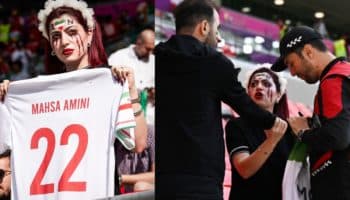Qatar 2022: Policía retira camiseta a favor de protestas en Irán | Tuit