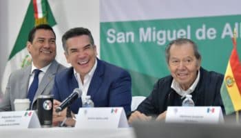 Muñoz Ledo acompañó a ‘Alito’ Moreno en evento político