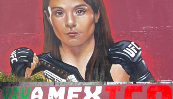 Muralista tijuanense recrea a Alexa Grasso, tras conquistar campeonato de la UFC