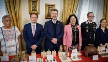 Repatrian 43 piezas arqueológicas de México desde Italia