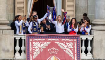 Celebran a las campeonas europeas en la plaza Sant Jaume de Barcelona | Video