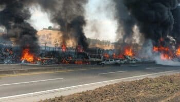 Fuertes imágenes | Carambola en la autopista Zapotlanejo-Lagos de Moreno; cinco muertos