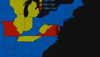 Tormenta deja a unas 200 mil personas sin luz en Washington