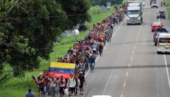 Chiapas: Sale caravana de migrantes venezolanos hacia EU