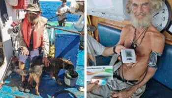 Náufrago y su perrita rescatados por atunero mexicano llegarán a Colima | Fotos y video