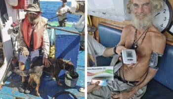 Náufrago y su perrita rescatados por atunero mexicano llegarán a Colima | Fotos y video