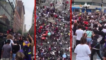 Llegan a los golpes en Nueva York por sorteo de consolas PlayStation 5 gratis | Videos