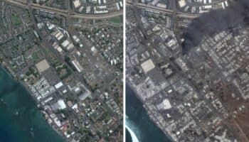 Imágenes satelitales muestran devastación por incendio en Maui | Fotos