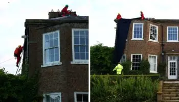 Detienen a ecologistas de Greenpeace tras protestar en el tejado de la casa de Sunak