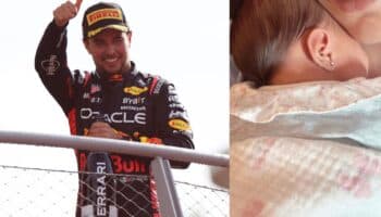 'Checo' Pérez confirma el nacimiento de su hija con Carola Martínez