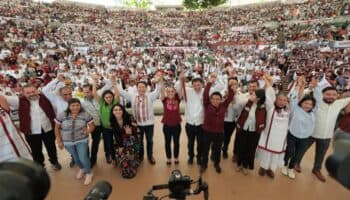 Delgado llama a la unidad en Morena en evento encabezado por Sheinbaum