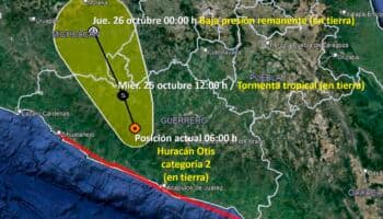 'Otis' tocó tierra en Acapulco con vientos de 270 kilómetros por hora