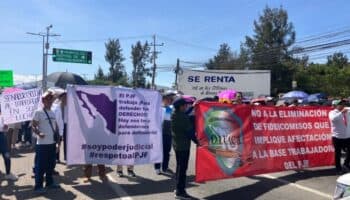 Trabajadores del Poder Judicial de Oaxaca se unen al paro de labores