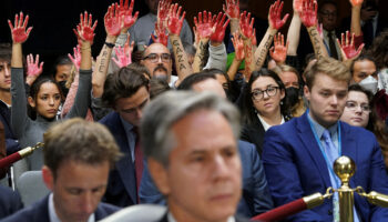 'Alto al fuego en Gaza'; Irrumpen en el Senado de EU