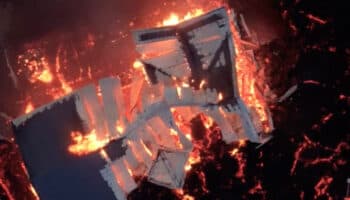 Dron muestra ríos de lava quemando casas en Islandia