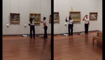 Activistas lanzan sopa contra un cuadro de Monet en un museo en Lyon, Francia