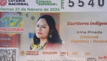 Dedican billete de Lotería Nacional a la poeta zapoteca Irma Pineda