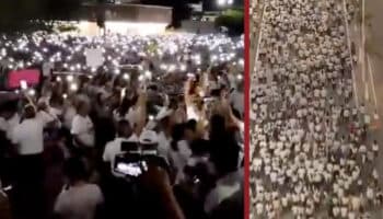 Protestan cientos en Campeche contra gobernadora Layda Sansoras y jefa de la policía