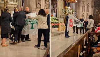 Arrestan a tres hombres por interrumpir misa en NY para pedir 'Palestina libre' | Video