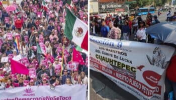 AMLO: Si CNTE mantiene plantón en el Zócalo, actuarán de manera responsable ante 'Marea Rosa'