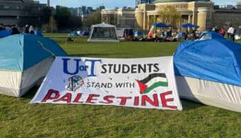 Videos | Estudiantes propalestinos acampan en Universidad de Toronto