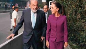 Sheinbaum y Slim coinciden en el Museo Soumaya