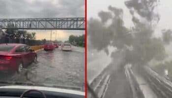 Lluvias en la CDMX causa estragos en el AICM y Metro | Videos