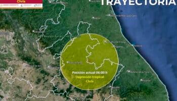 Depresión tropical 'Chris' ocasionará lluvias en el centro del país