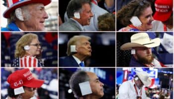 Fanáticos de Trump ponen de moda vendas en las orejas como 'señal de amor'