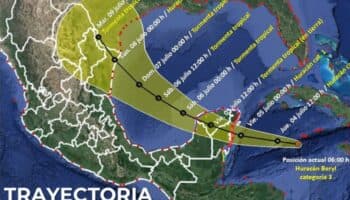 Esperan Beryl impacte México como huracán categoría 1 y siga su curso como tormenta tropical: Protección Civil