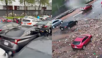 Caos en Indios Verdes y la México-Pachuca tras fuerte lluvia