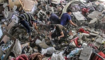 6% de la población de Gaza, muerta o herida por bombardeos de Israel