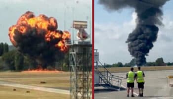 Avioneta se estrella y explota tras despegar de aeropuerto de Londres | Video