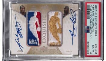 Subastan en más de 12,9 mdd tarjeta firmada por Bryant y Jordan