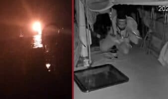 Atacan flotilla humanitaria que viaja a Gaza con químicos y granadas | Video