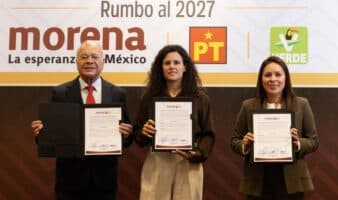 Morena, PT y Partido Verde renuevan coalición rumbo a 2027