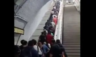 Once heridos tras caída masiva en escaleras eléctricas en Línea 3 del Metro