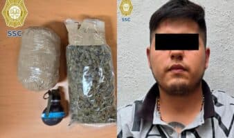Cae hombre con granada frente a la sede del Archivo General de la Nación